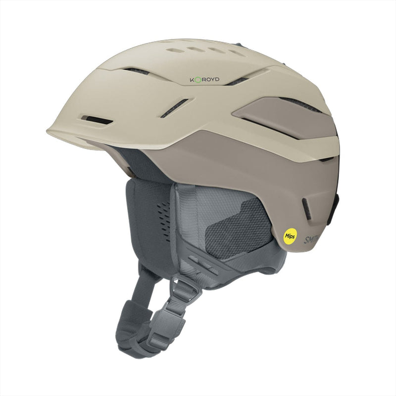 Load image into Gallery viewer, Beige helmet with gray interior on a white background
