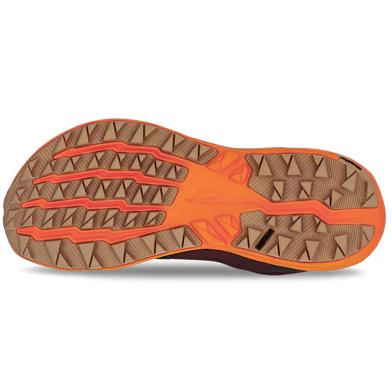 Load image into Gallery viewer, Close-up of a shoe sole with orange and brown tread pattern on a white background
