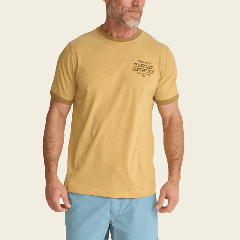 Load image into Gallery viewer, Howler Brothers Cotton Ringer Tee - Howler Country-Honey Heather

