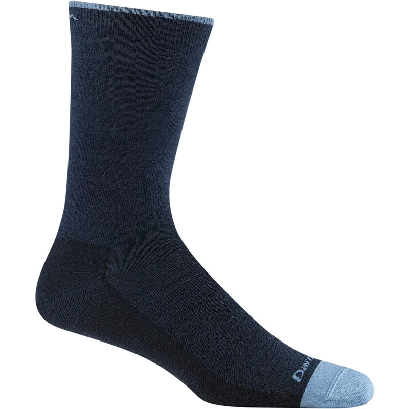 Load image into Gallery viewer, Dark blue sock with light blue heel and toe on a white background
