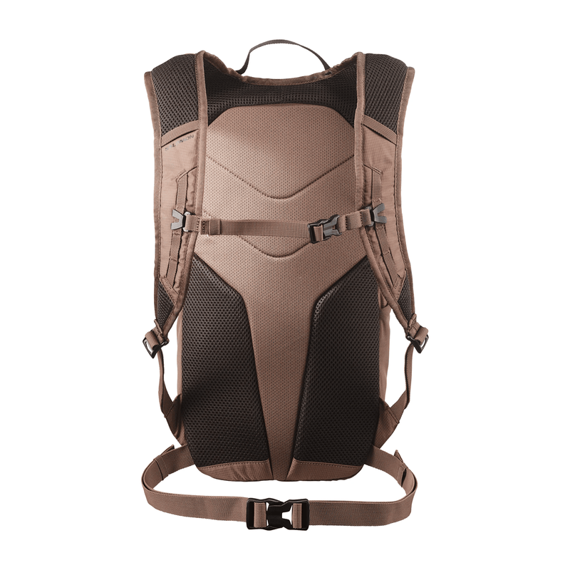 Load image into Gallery viewer, Brown backpack with black accents on a white background
