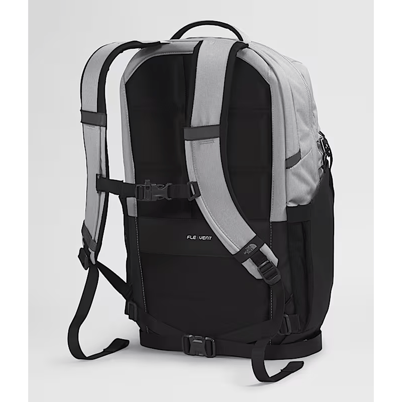 Load image into Gallery viewer, Gray and black backpack with visible brand logo on a white background
