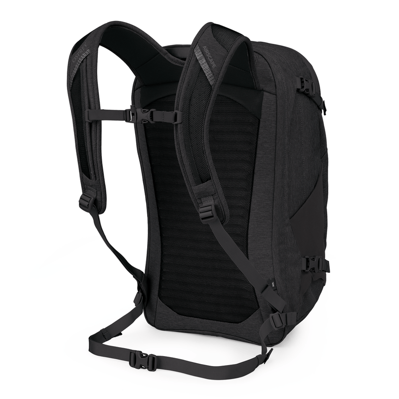 Load image into Gallery viewer, Black backpack on a white background
