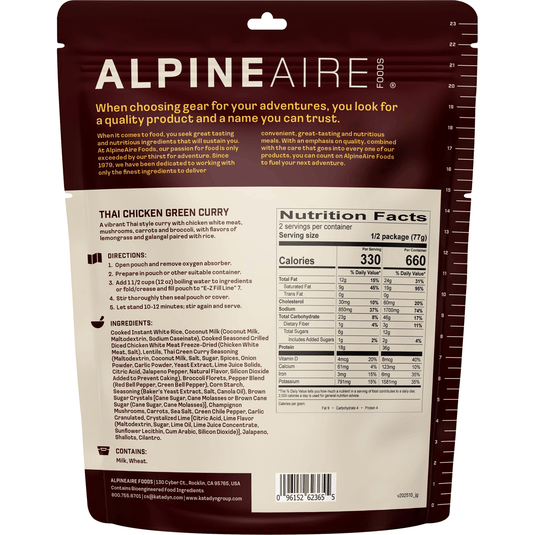 AlpineAire Thai Chicken Green Curry