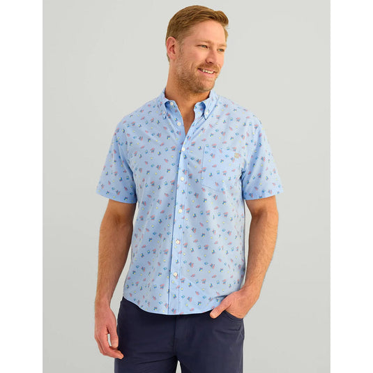 HUK Men's Kona Printed Short Sleeve Shirt