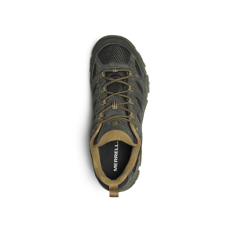 Load image into Gallery viewer, Green hiking shoe with brown accents on a white background
