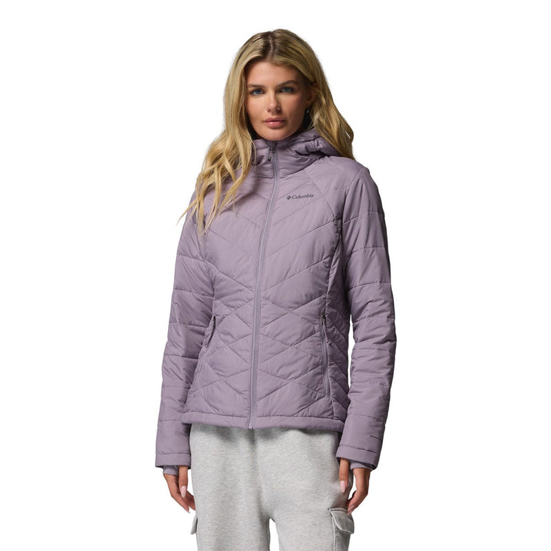 Load image into Gallery viewer, Woman wearing a purple quilted jacket on a white background
