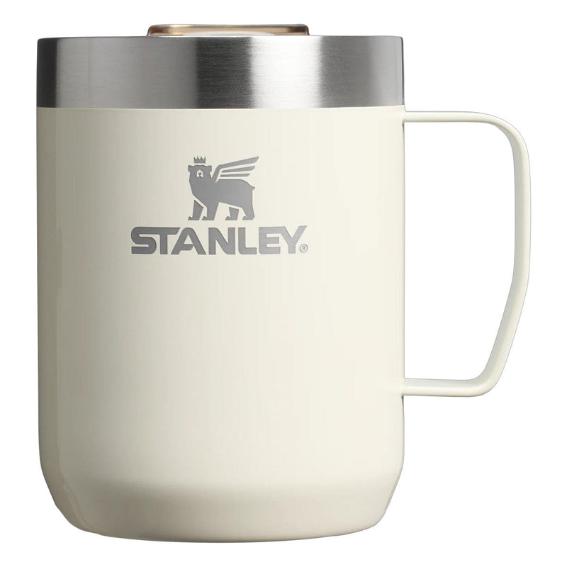 Load image into Gallery viewer, White Stanley mug with a silver lid on a white background
