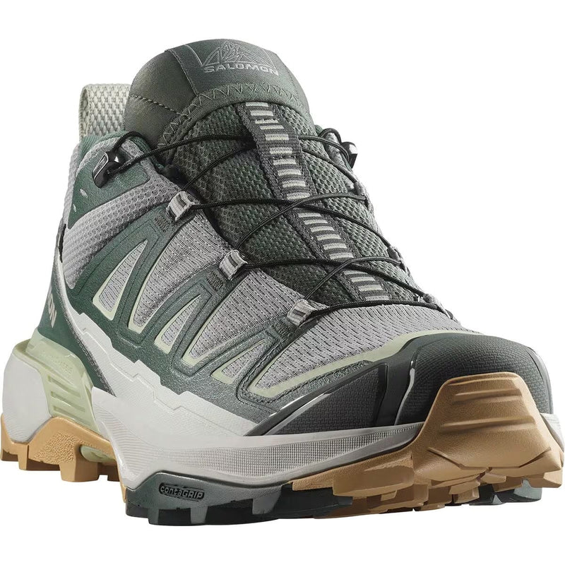 Load image into Gallery viewer, Gray hiking boot with brown sole on a white background
