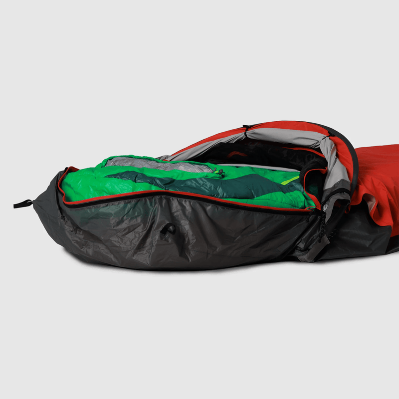 Load image into Gallery viewer, Multicolored sleeping bag on a light gray background
