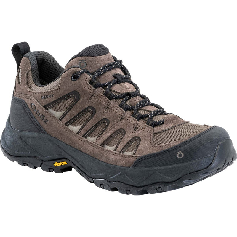 Load image into Gallery viewer, Brown hiking shoe with black sole on a white background
