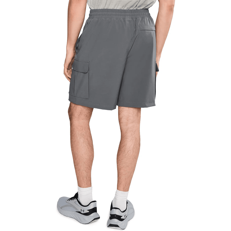 Load image into Gallery viewer, Person wearing gray shorts on a white background
