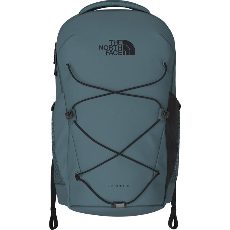 Load image into Gallery viewer, Blue backpack with The North Face logo on a white background
