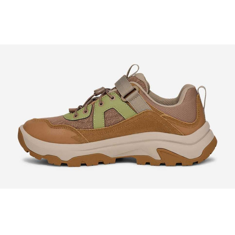Load image into Gallery viewer, Brown and beige sneaker with green accents on a white background
