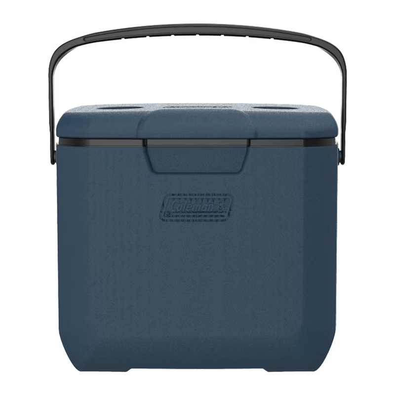 Load image into Gallery viewer, Blue cooler box with a black handle on a white background
