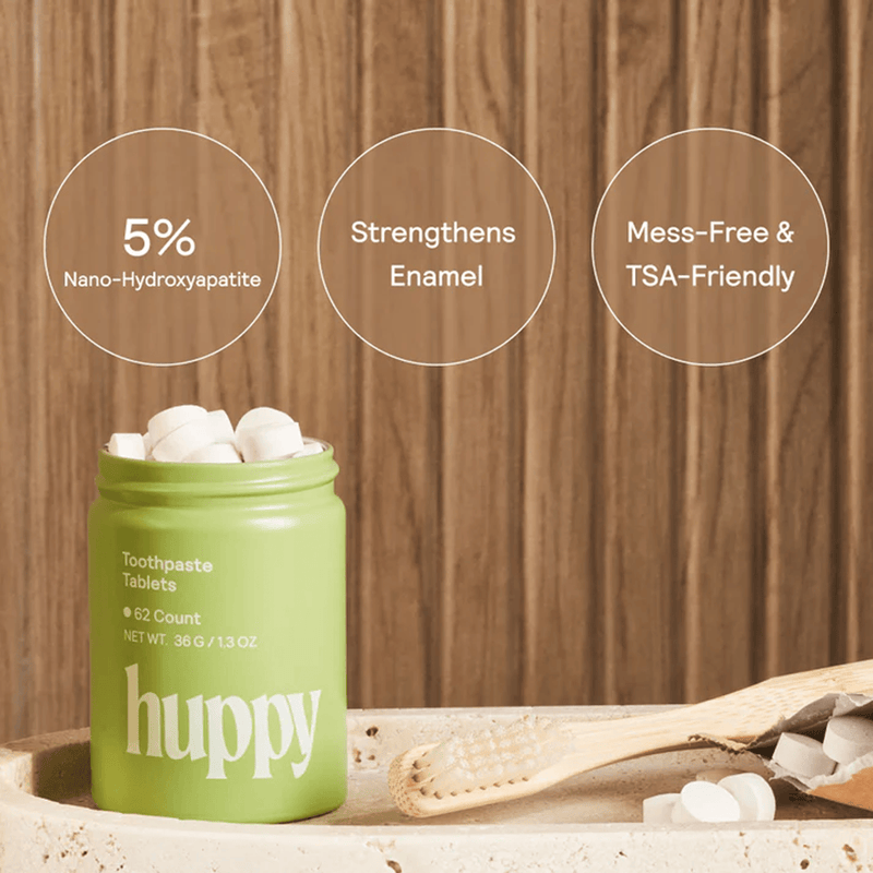 Load image into Gallery viewer, Huppy Fluoride-Free Toothpaste Tablets Peppermint
