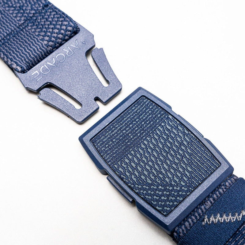 Load image into Gallery viewer, Close-up of a blue belt with a buckle on a white background

