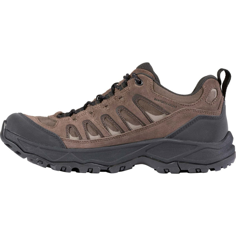 Load image into Gallery viewer, Brown hiking shoe with black sole on a white background
