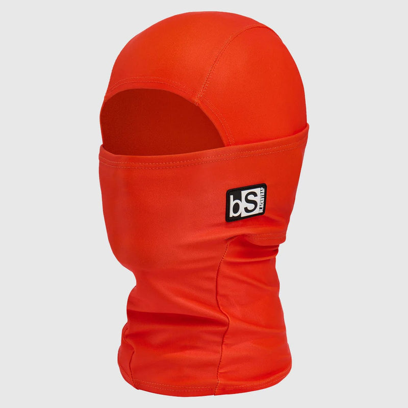 Load image into Gallery viewer, Orange balaclava with a brand logo on a light gray background
