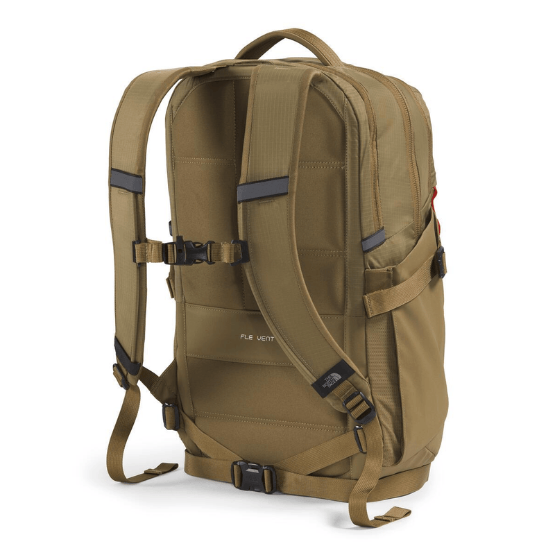 Load image into Gallery viewer, Brown backpack with visible branding on a white background
