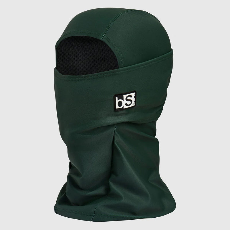 Load image into Gallery viewer, Green balaclava with a logo on a light gray background
