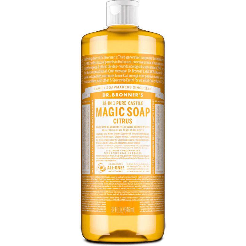 Load image into Gallery viewer, Dr. Bronner's Magic Soap Citrus bottle on a white background
