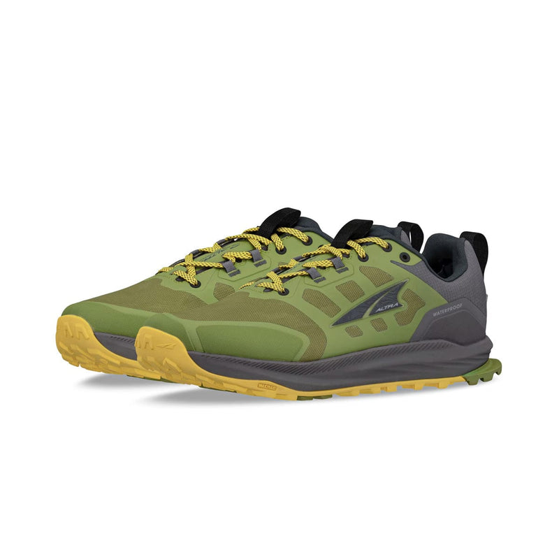 Load image into Gallery viewer, Green and yellow running shoe on a white background
