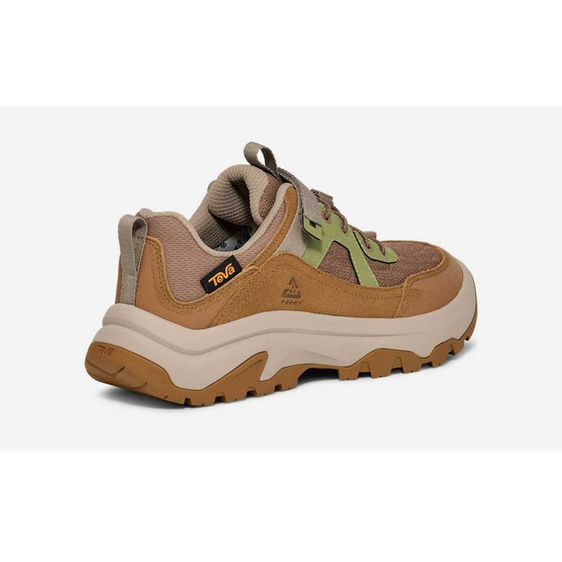 Load image into Gallery viewer, Brown and beige sneaker with green accents on a white background
