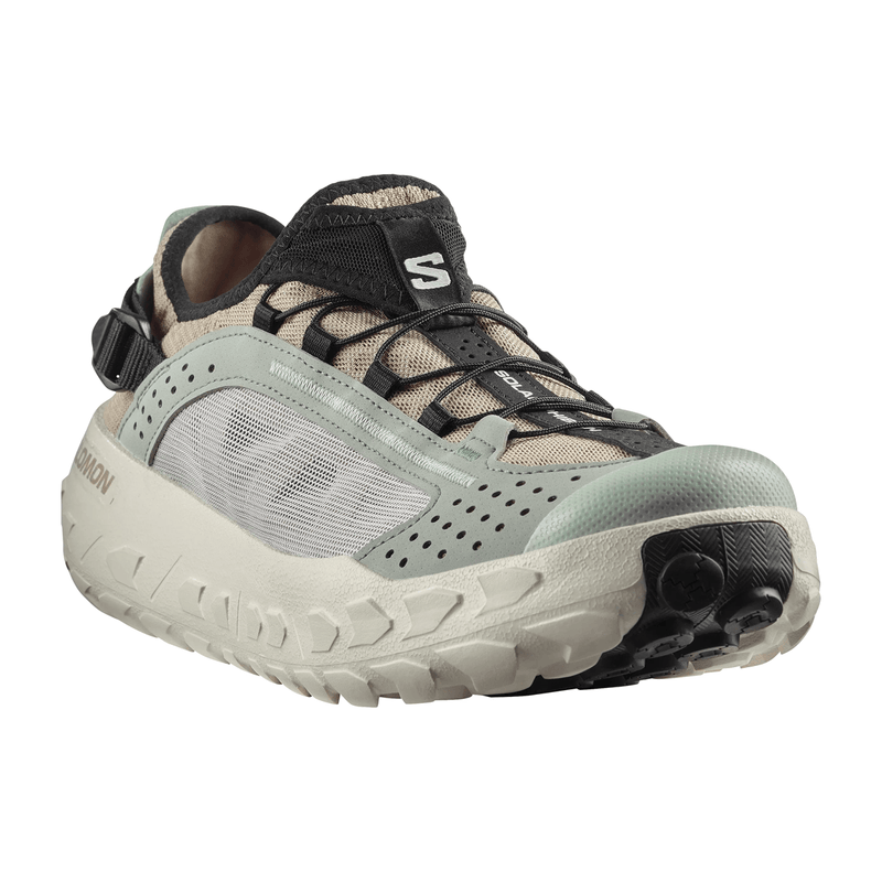 Load image into Gallery viewer, Soleus hiking shoe with beige and black design on a white background
