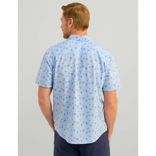 HUK Men's Kona Printed Short Sleeve Shirt