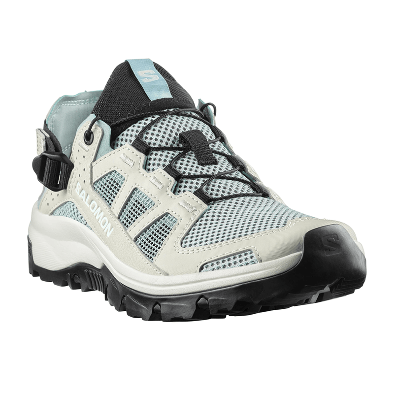Load image into Gallery viewer, Hiking shoe with a white and gray pattern on a white background

