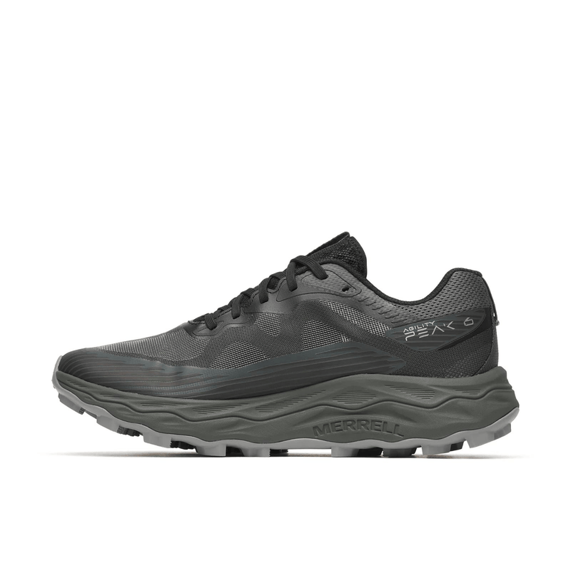 Load image into Gallery viewer, Gray running shoe with brand logo on a light gray background
