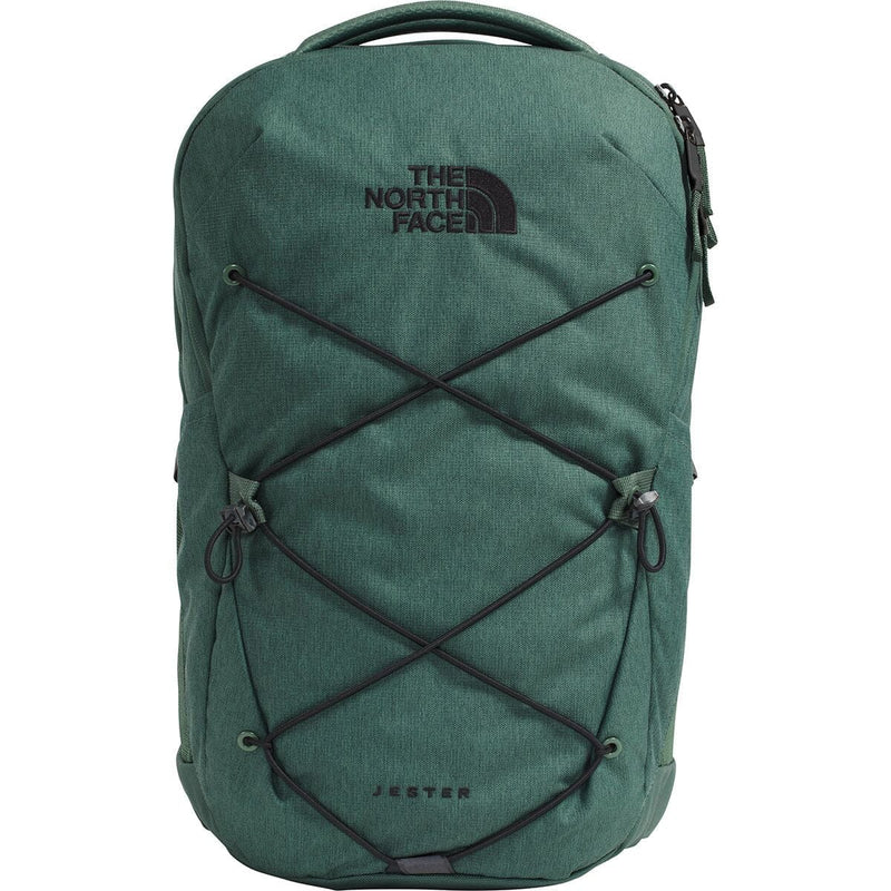 Load image into Gallery viewer, Green backpack with The North Face logo on a white background
