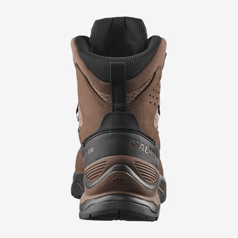 Load image into Gallery viewer, Brown hiking boot with black sole on a white background
