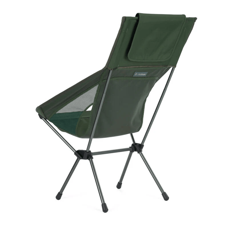 Load image into Gallery viewer, Green camping chair with a canopy on a white background
