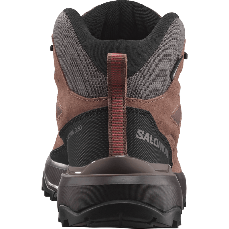 Load image into Gallery viewer, Brown hiking boot with black sole on a white background
