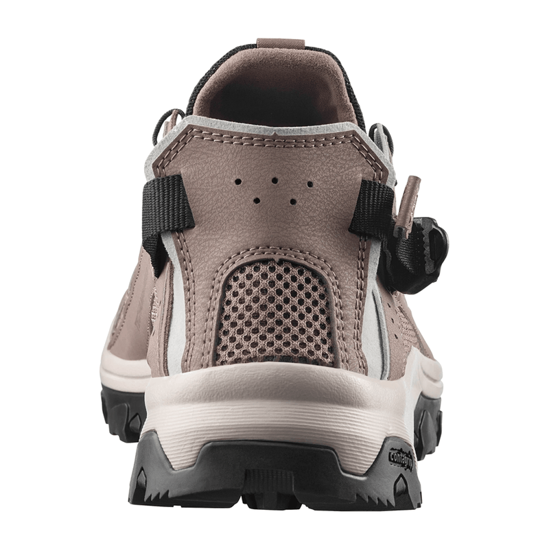 Load image into Gallery viewer, Brown sandal with black straps on a white background
