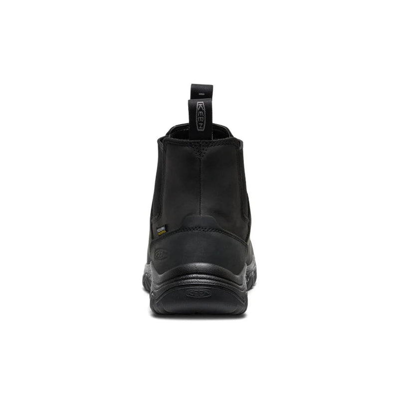 Load image into Gallery viewer, Black boot with a visible brand logo on a white background
