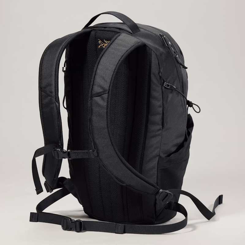 Load image into Gallery viewer, Black backpack on a light gray background
