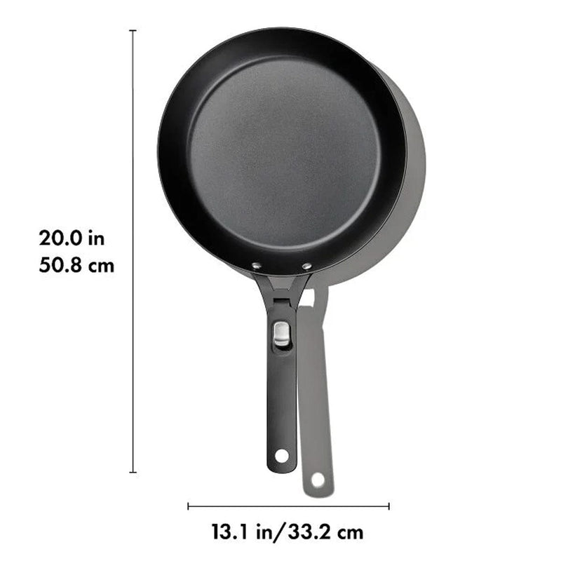 Load image into Gallery viewer, OXO 12" Carbon Steel Pan with Removable Handle

