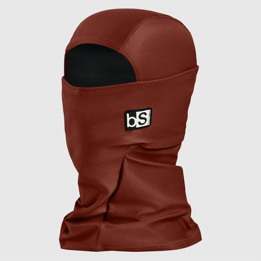 Brown balaclava with a logo on a white background