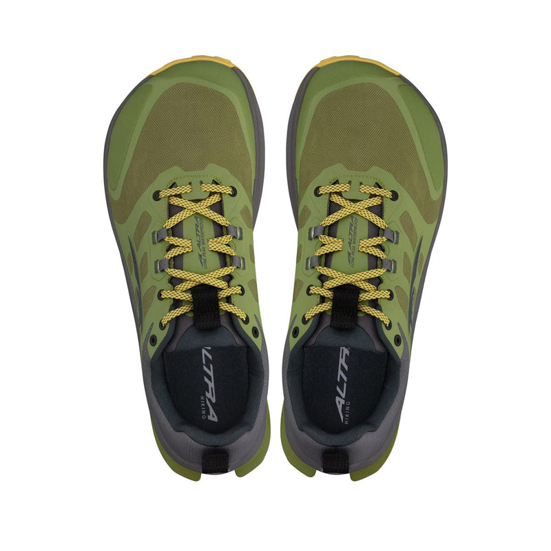 Load image into Gallery viewer, Green and black running shoes with yellow accents on a white background
