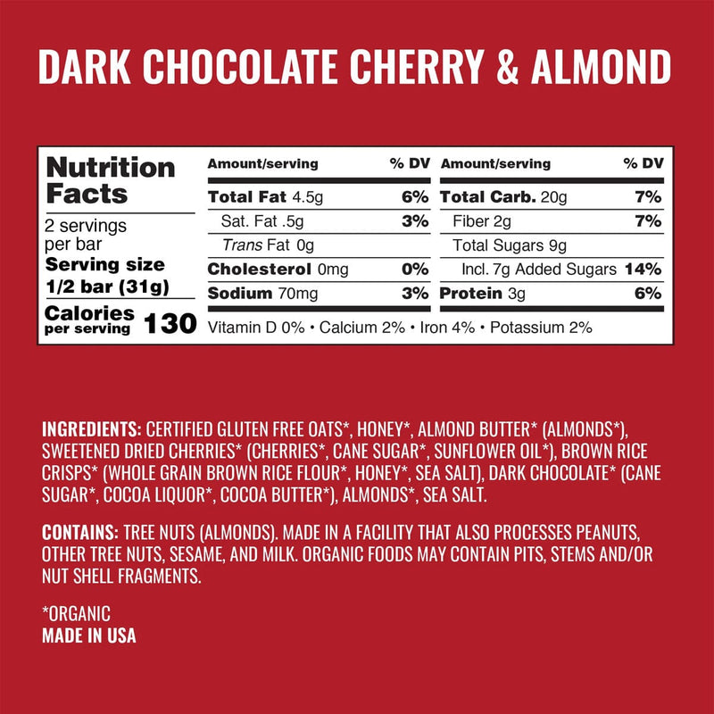 Load image into Gallery viewer, Kate's Dark Chocolate Cherry &amp; Almond Bars
