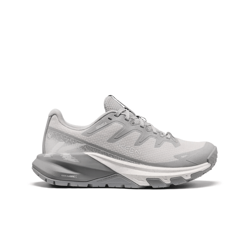 Load image into Gallery viewer, Gray athletic shoe with brand logo on a white background
