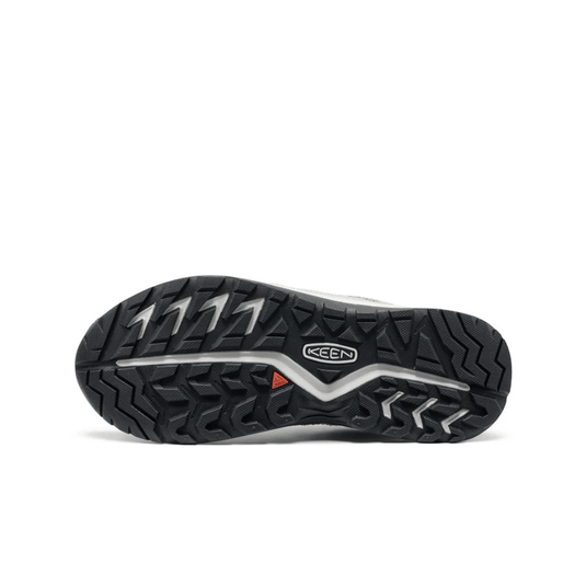 Black shoe sole with Keen logo on a white background