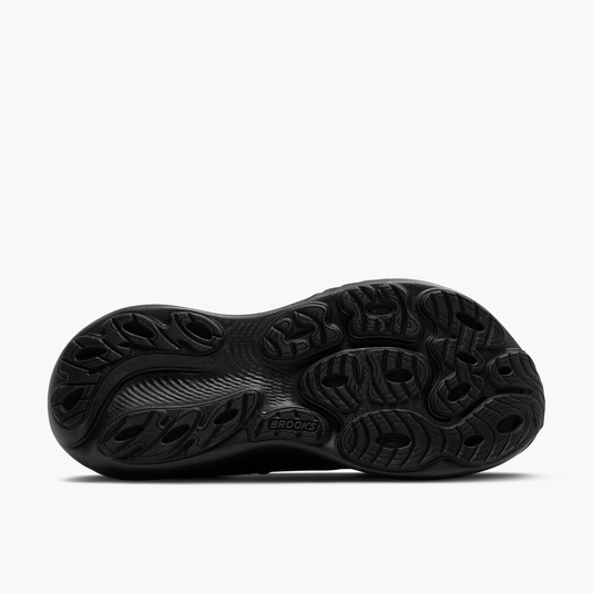 Black shoe sole on a white background