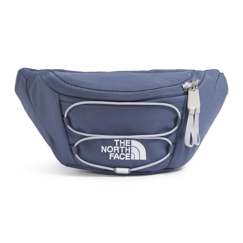 Load image into Gallery viewer, Blue waist bag with The North Face logo on a white background
