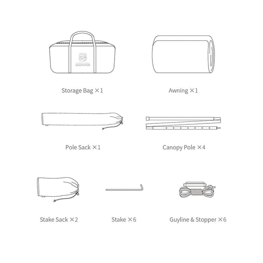 iKamper Rooftop SkyCamp Tent Awning 3.0 (Type A)