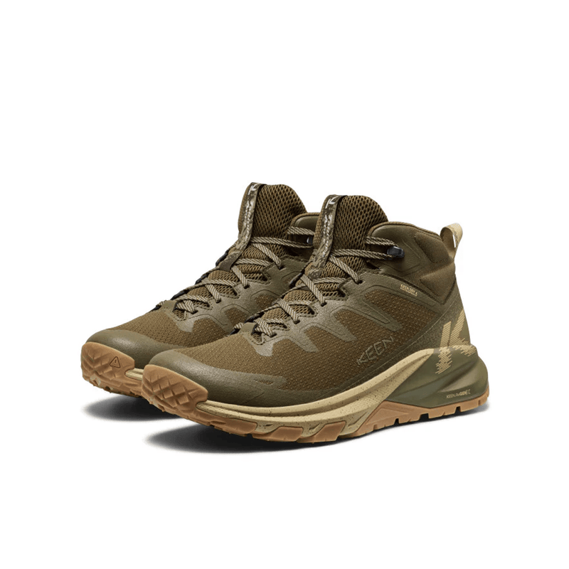 Load image into Gallery viewer, Pair of brown hiking boots on a white background
