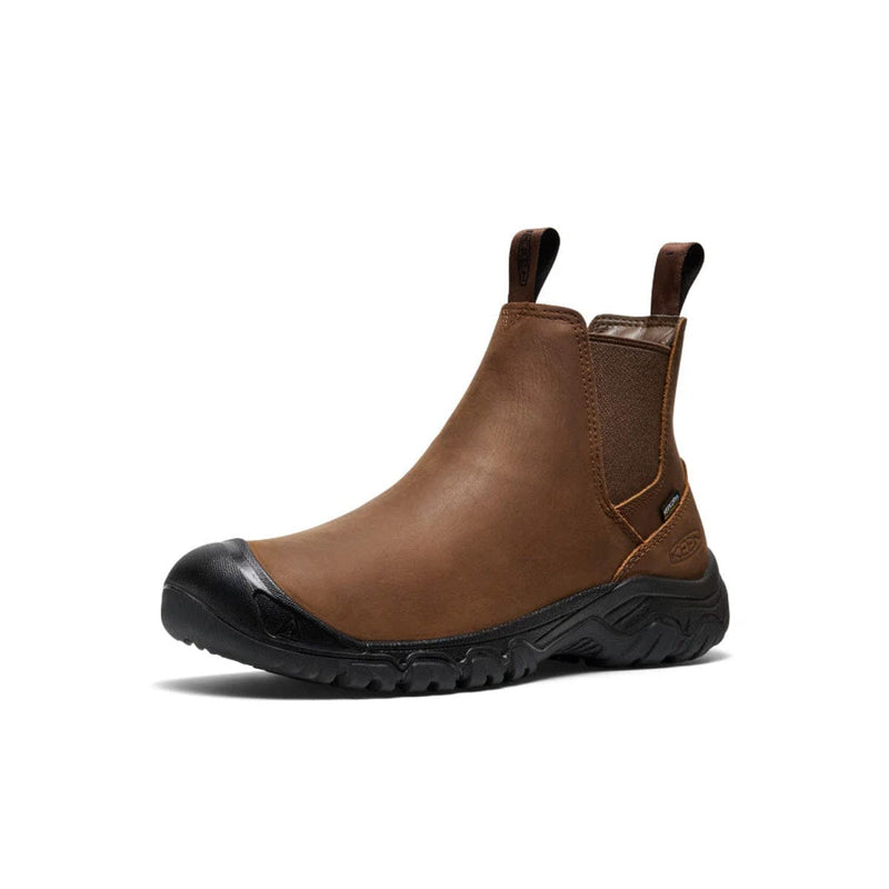 Load image into Gallery viewer, Brown Chelsea boot with black sole on a white background
